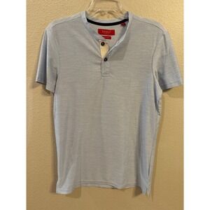 Bruno Milano Men's Light Blue Super Soft Henley Shirt Size S